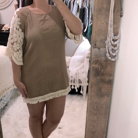 Umgee small tan dress - Picture 3 of 7
